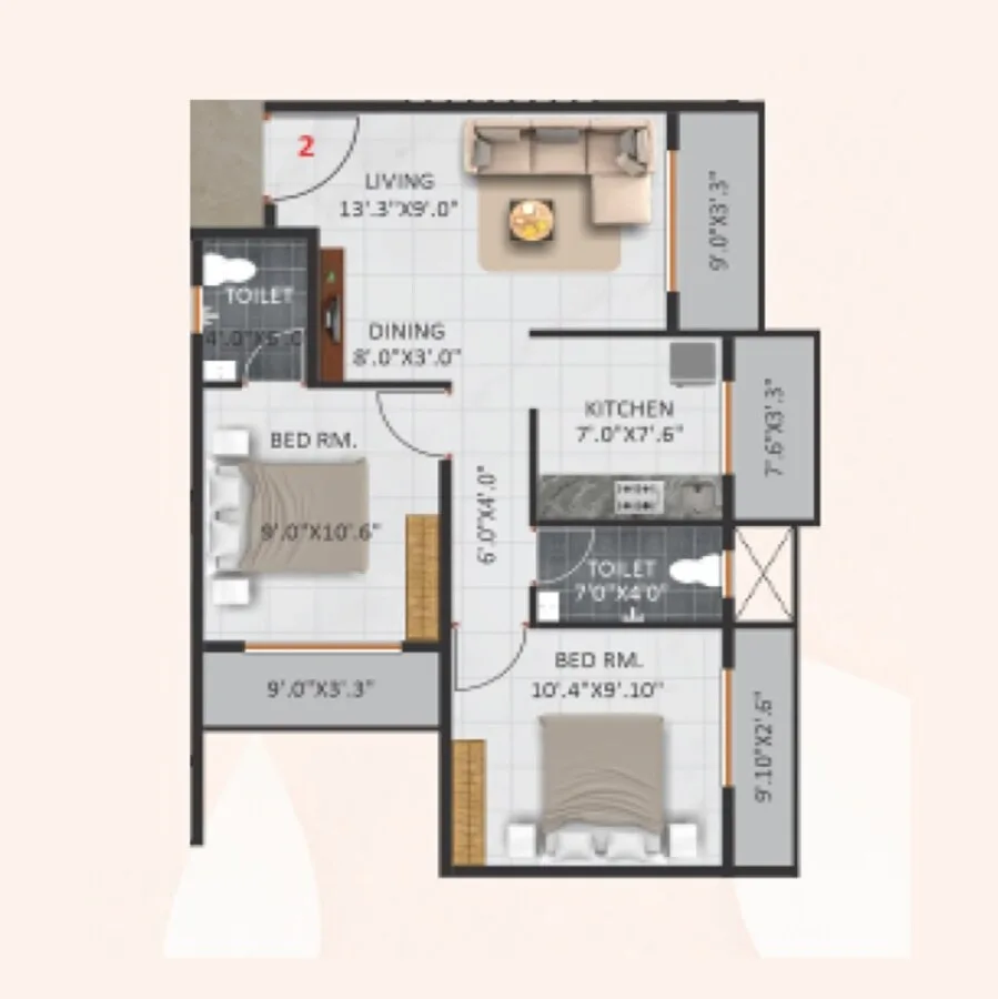 Dashmesh Heights floor plan (view 3)